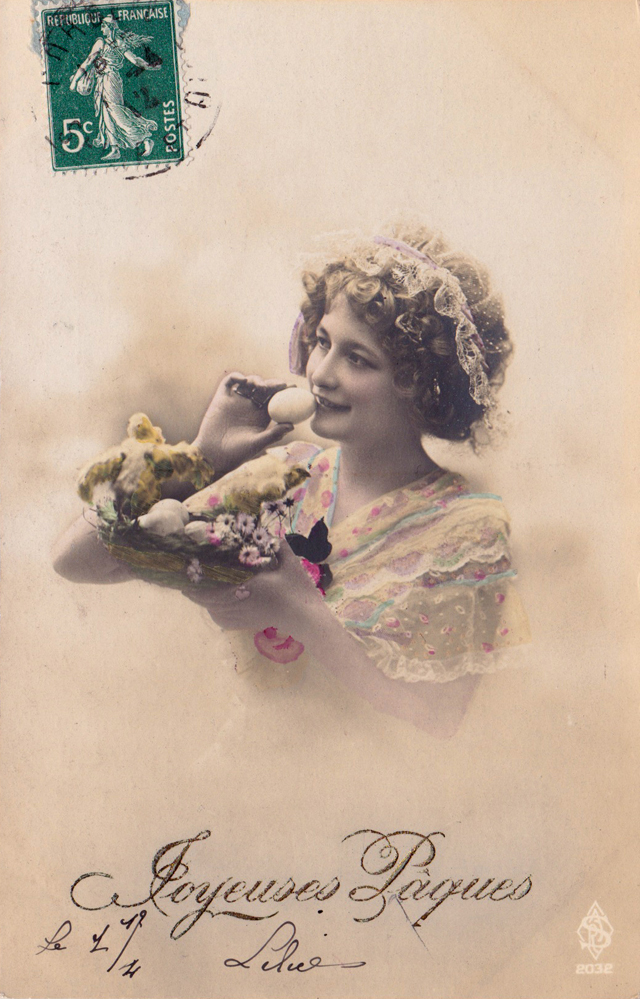 Joyeuses Pâques carte vintage