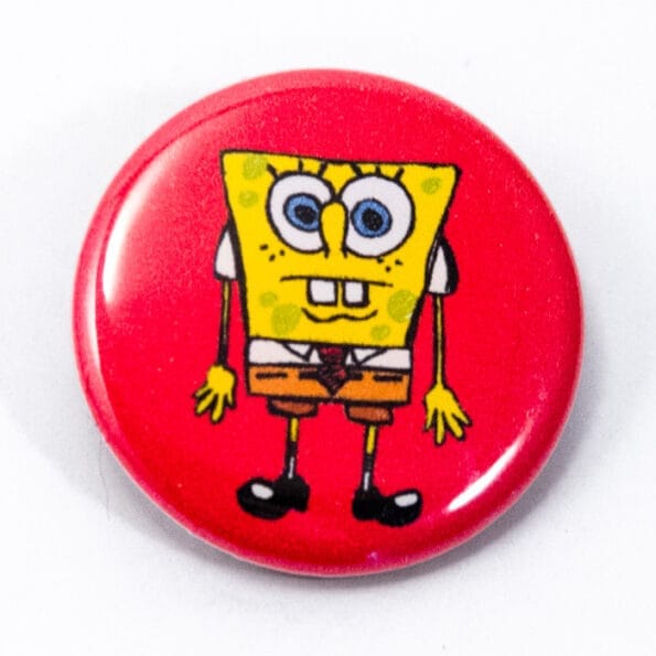 Badge 32mm Bob l'éponge rouge