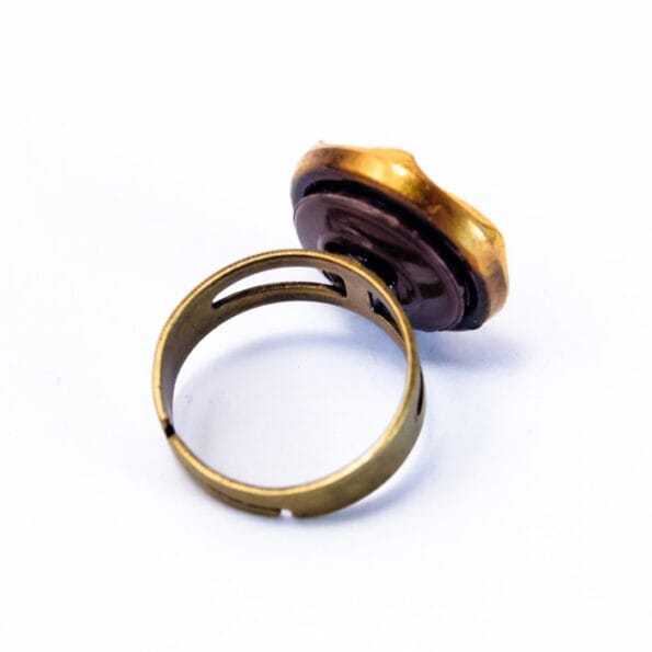 Bague bouton 1920 étoile dorée