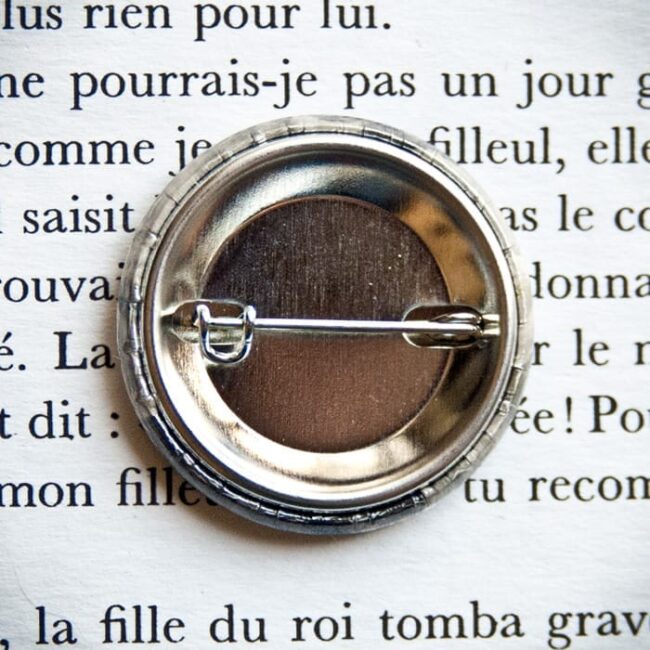 Badge vintage 32mm 1908 Mon âme est à vous à jamais