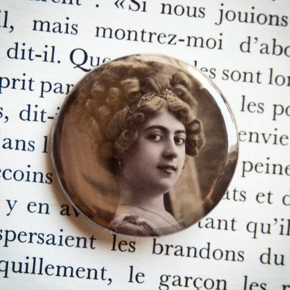 Badge vintage 32mm Sincères affections