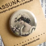 Badge vintage Gente Dame 32mm