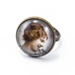 Bague carte postale vintage