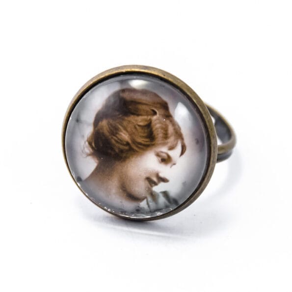 Bague carte postale vintage