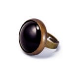 Grosse bague rétro noire