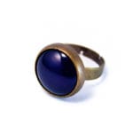 Petite bague rétro bleue