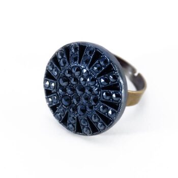 Bague Gisèle bleue face