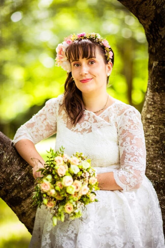 Assuna - Mariage Boucles d'oreilles et barrette Blanche nacrée (grand modèle)