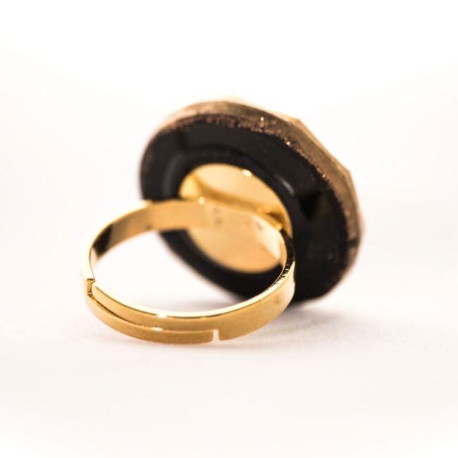 Black and golden Gabrielle ring