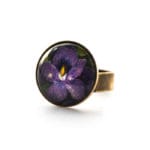 Bague carte postale Violette