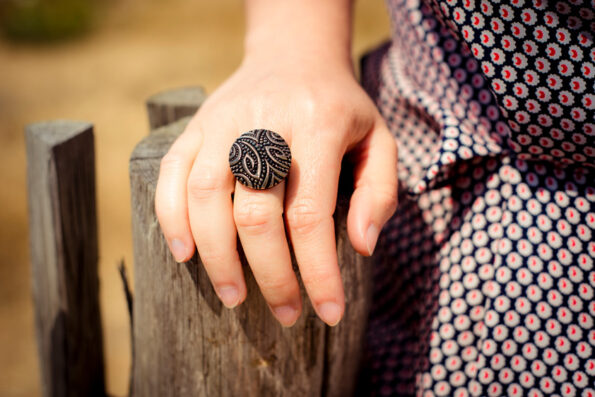 Bague Garance argent foncé - Look