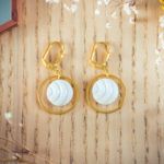 Boucles d’oreilles dormeuses creoles Diane inspiration vintage