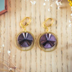 Assuna – Boucles d’oreilles grandes dormeuses cercles Angèle bronze inspiration vintage