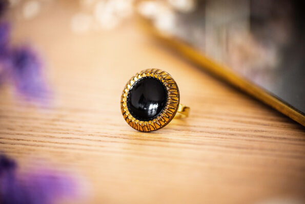 Assuna - Bague Eva - Bague bouton ancien d'inspiration vintage