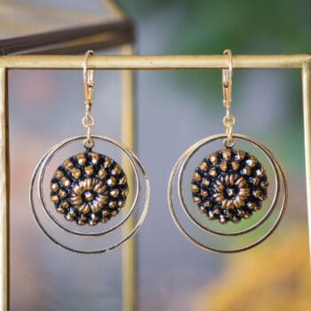 Assuna - Grandes boucles Lunare Marthe doré - inspiration vintage