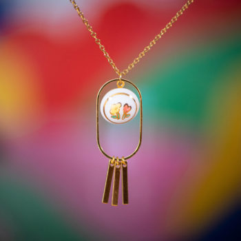 Assuna Medusa Obélia collier Luce à fleurs - bijou vintage bouton ancien rétro collier ajouré collier léger bijou unique