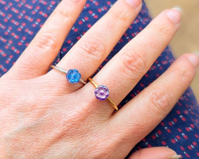 Bague fine Sophiana - Assuna - Bague réglable d'inspiration vintage - bague perle ancienne 1940