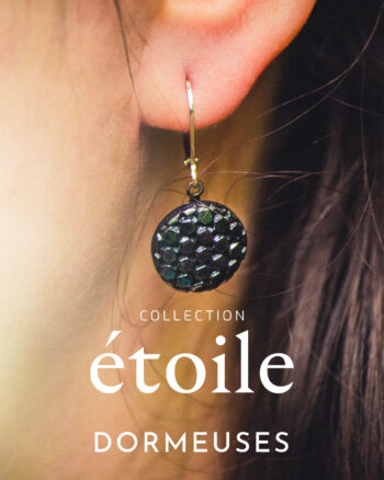 Assuna Vintage Crafts - Collection Etoile - Dormeuses boucles d'oreilles pendantes boutons anciens