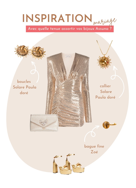 5 looks mariage inspiration vintage : 3 Un total look doré