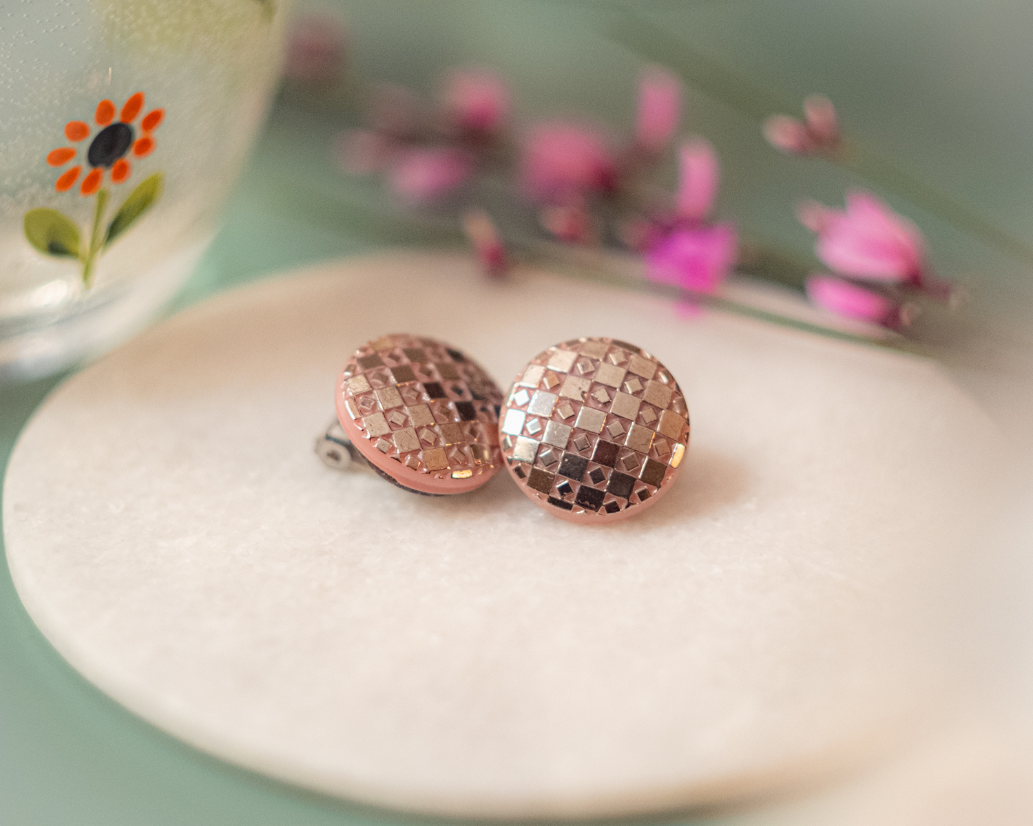 ASSUNA-BOCLIPS-Eugenie-rose-argent-boucles-clips-bouton-ancien-1500-WEB