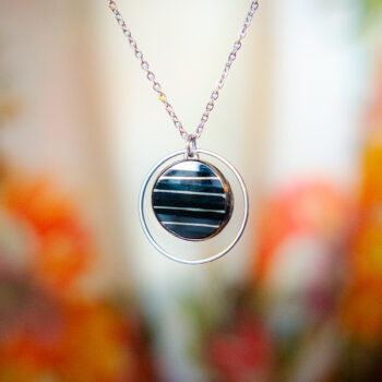 Collier Astre Louise - Assuna Vintage Crafts - collier argenté style rétro, collier art déco, collier vintage argenté pour femme, bijoux collier rétro argentés faits main en pièce unique, collier au style rétro, collier vintage fait main, collier cadeau