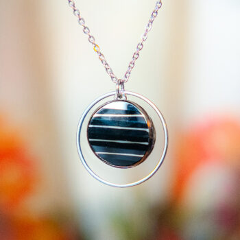 Collier Astre Louise - Assuna Vintage Crafts - collier argenté style rétro, collier art déco, collier vintage argenté pour femme, bijoux collier rétro argentés faits main en pièce unique, collier au style rétro, collier vintage fait main, collier cadeau