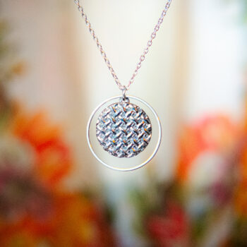 Collier Astre Phylise - Assuna Vintage Crafts - collier argenté style rétro, collier art déco, collier vintage argenté pour femme, bijoux collier rétro argentés faits main en pièce unique, collier au style rétro, collier vintage fait main, collier cadeau