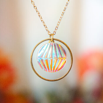 Collier Astre Ysia - Assuna Vintage Crafts - collier doré style rétro, collier art déco, collier vintage doré pour femme, bijoux collier rétro dorés faits main en pièce unique, collier au style rétro, collier vintage fait main, collier cadeau