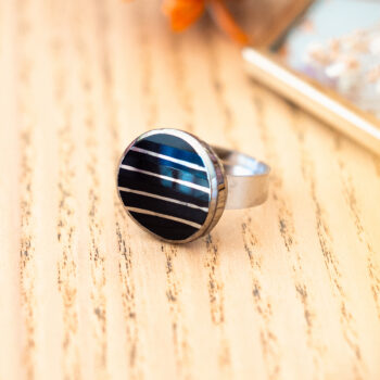 Petite bague Louise - Assuna Vintage Crafts - bague argentée style rétro, bague art déco, bague vintage argenté pour femme, bijoux bagues rétro argentés faits main en pièce unique, bague au style rétro, bague vintage fait main, bague cadeau