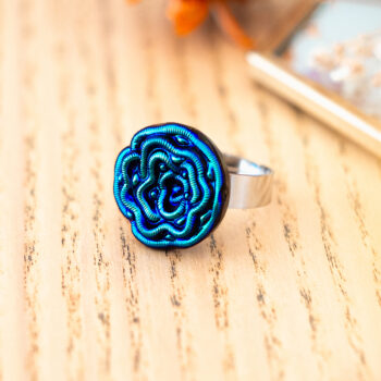 Petite bague Norma - Assuna Vintage Crafts - bague argentée style rétro, bague art déco, bague vintage argenté pour femme, bijoux bagues rétro argentés faits main en pièce unique, bague au style rétro, bague vintage fait main, bague cadeau