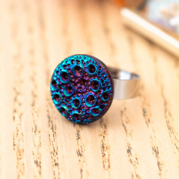 Petite bague Nova - Assuna Vintage Crafts - bague argentée style rétro, bague art déco, bague vintage argenté pour femme, bijoux bagues rétro argentés faits main en pièce unique, bague au style rétro, bague vintage fait main, bague cadeau