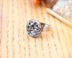 Petite bague Vera - Assuna Vintage Crafts - bague argentée style rétro, bague art déco, bague vintage argenté pour femme, bijoux bagues rétro argentés faits main en pièce unique, bague au style rétro, bague vintage fait main, bague cadeau