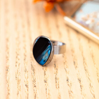 Petite bague Yvette - Assuna Vintage Crafts - bague argentée style rétro, bague art déco, bague vintage argenté pour femme, bijoux bagues rétro argentés faits main en pièce unique, bague au style rétro, bague vintage fait main, bague cadeau