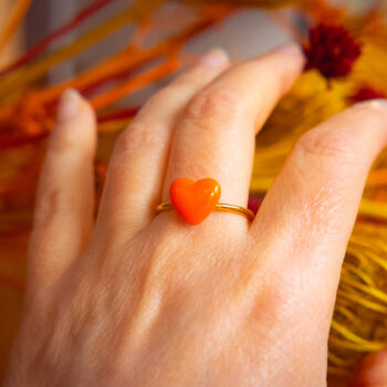 Bague fine Barbara - bague boutons ancien cœur - bague coeur - bague saint-valentin bijoux saint valentin - bijoux coeur à offrir